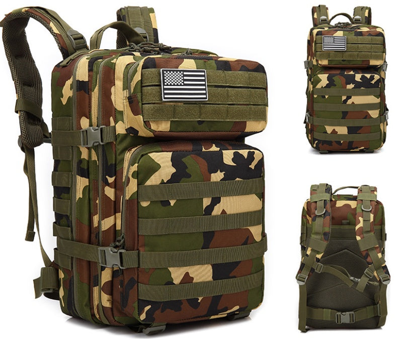 Outdoor Tactical Backpack – Army Style, Laptop Compartment, Ideal for Travel & Mountaineering