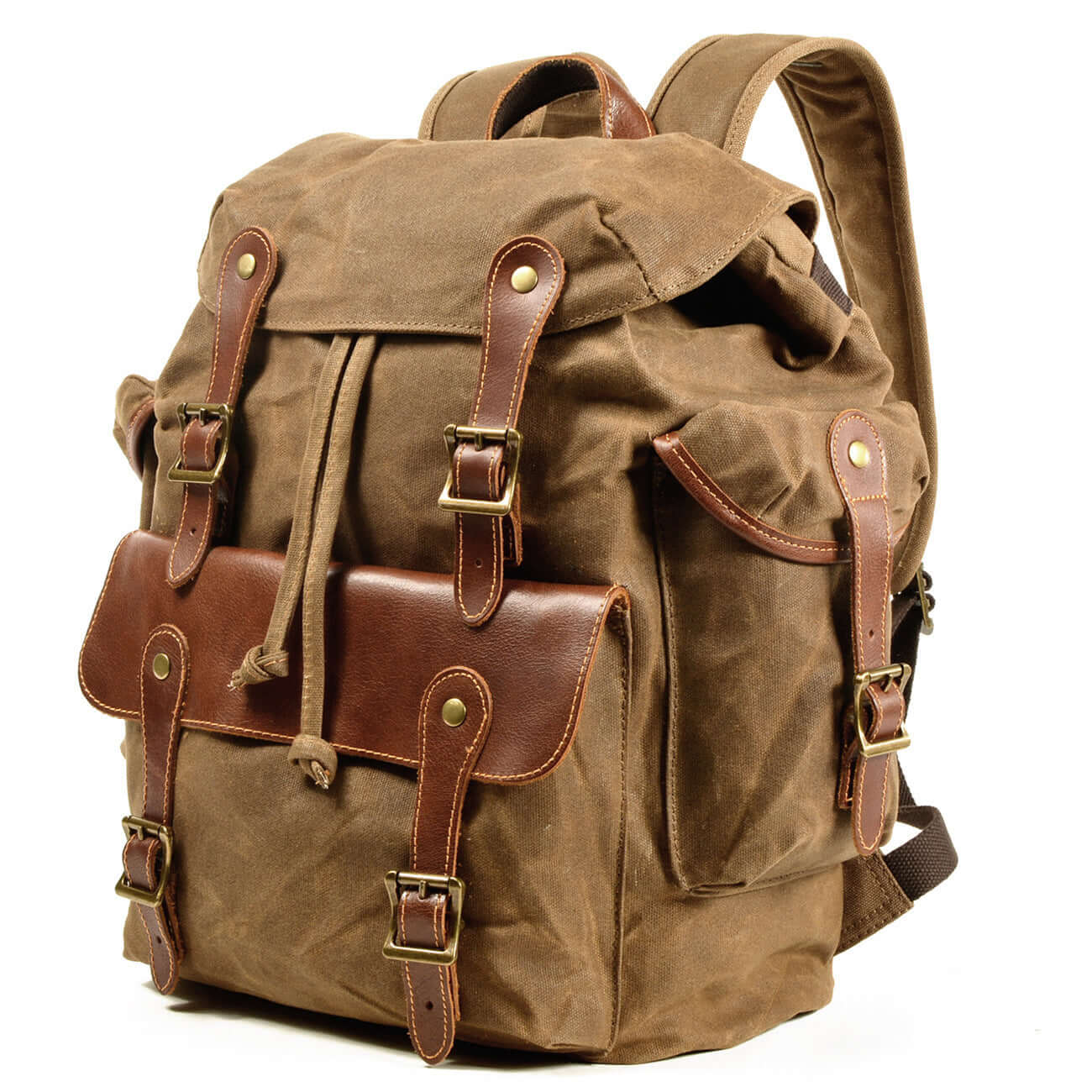 Western Cowboy Canvas Travel Backpack – Rugged Style with a Wild Twist