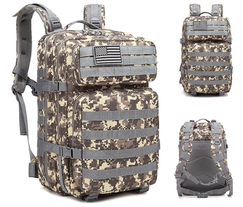 Outdoor Tactical Backpack – Army Style, Laptop Compartment, Ideal for Travel & Mountaineering