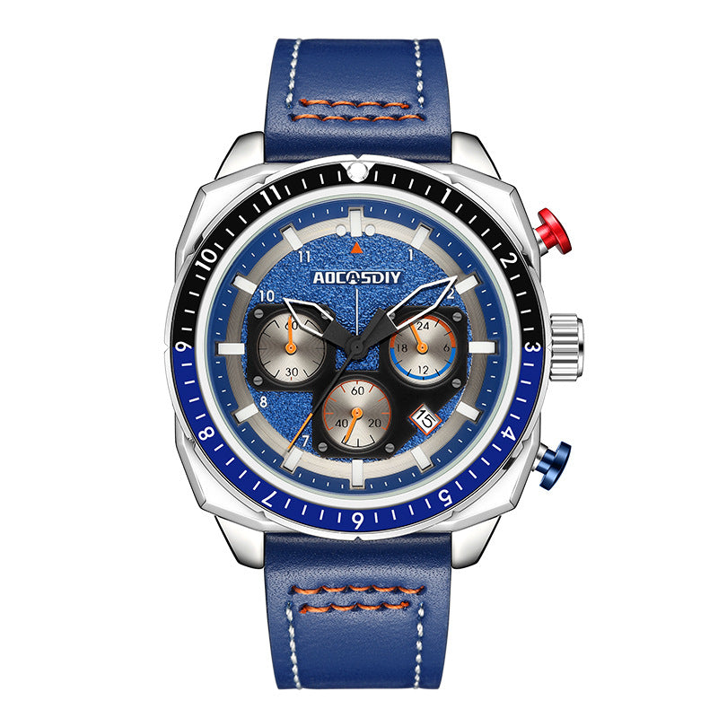 Sporty Multifunction Quartz Watch for Men