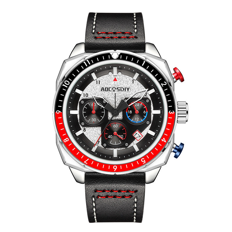 Sporty Multifunction Quartz Watch for Men