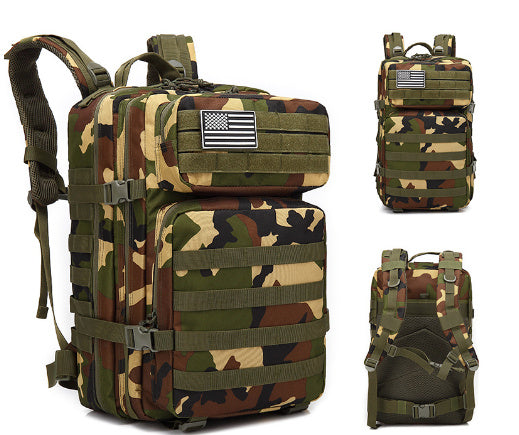 Outdoor Tactical Backpack – Army Style, Laptop Compartment, Ideal for Travel & Mountaineering