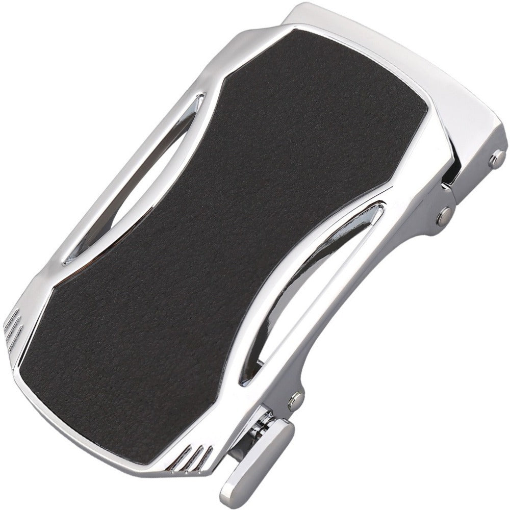 Men’s Leather Automatic Buckle Belt – Genuine Leather, Stylish & Adjustable