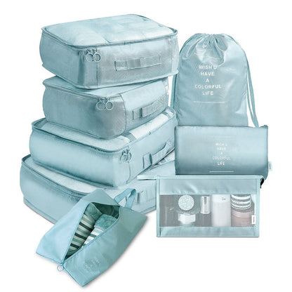 8-Piece Travel Luggage Organizer Set – Packing Cubes for Clothes, Shoes
