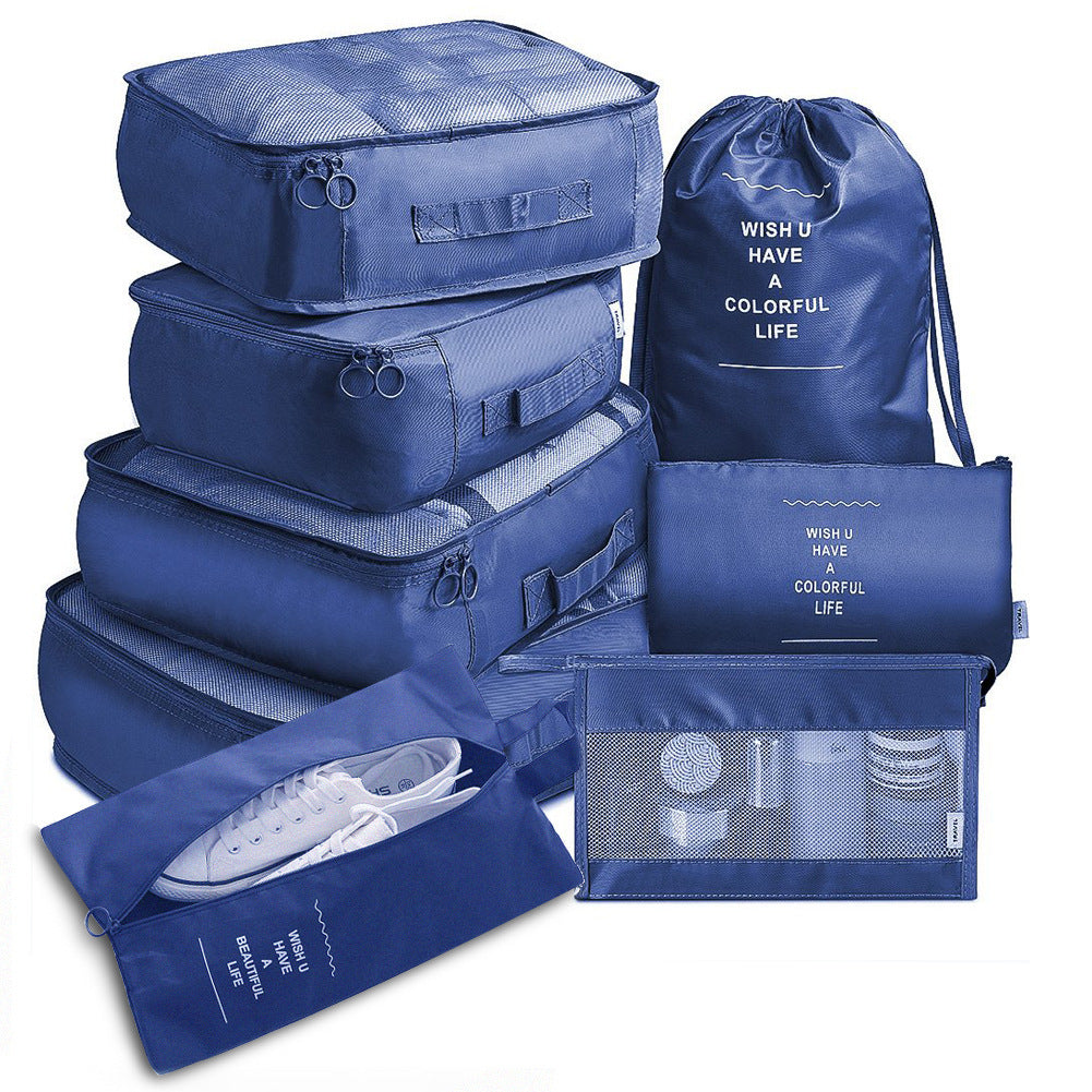 8-Piece Travel Luggage Organizer Set – Packing Cubes for Clothes, Shoes
