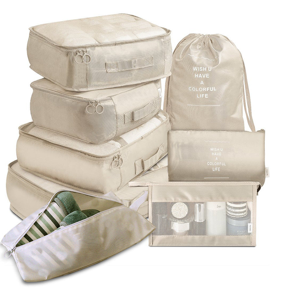 8-Piece Travel Luggage Organizer Set – Packing Cubes for Clothes, Shoes