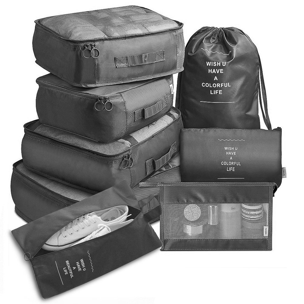 8-Piece Travel Luggage Organizer Set – Packing Cubes for Clothes, Shoes