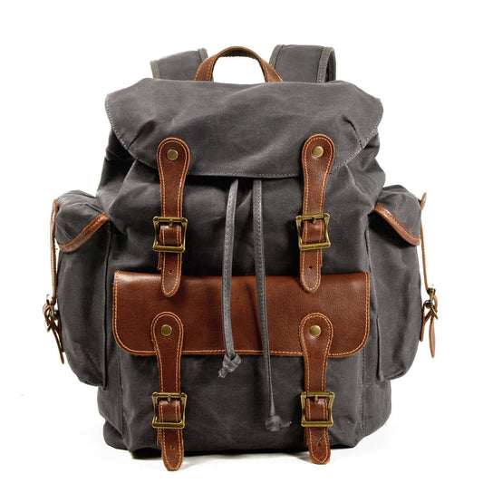 Western Cowboy Canvas Travel Backpack – Rugged Style with a Wild Twist
