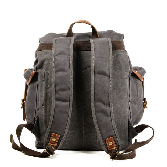 Western Cowboy Canvas Travel Backpack – Rugged Style with a Wild Twist