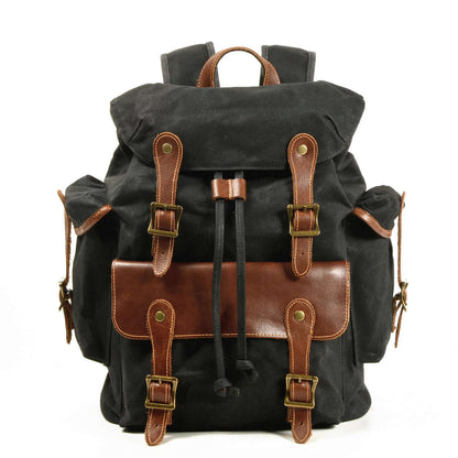 Western Cowboy Canvas Travel Backpack – Rugged Style with a Wild Twist