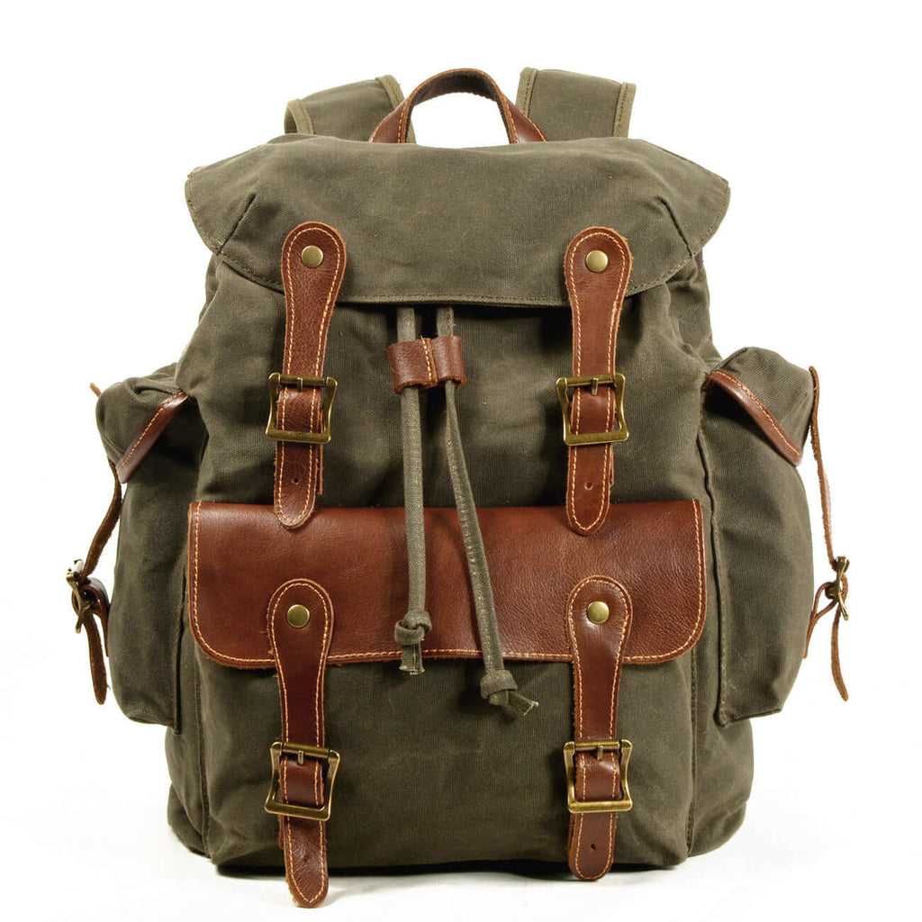 Western Cowboy Canvas Travel Backpack – Rugged Style with a Wild Twist