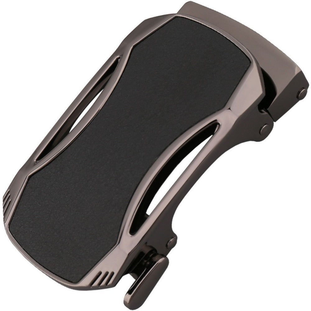 Men’s Leather Automatic Buckle Belt – Genuine Leather, Stylish & Adjustable
