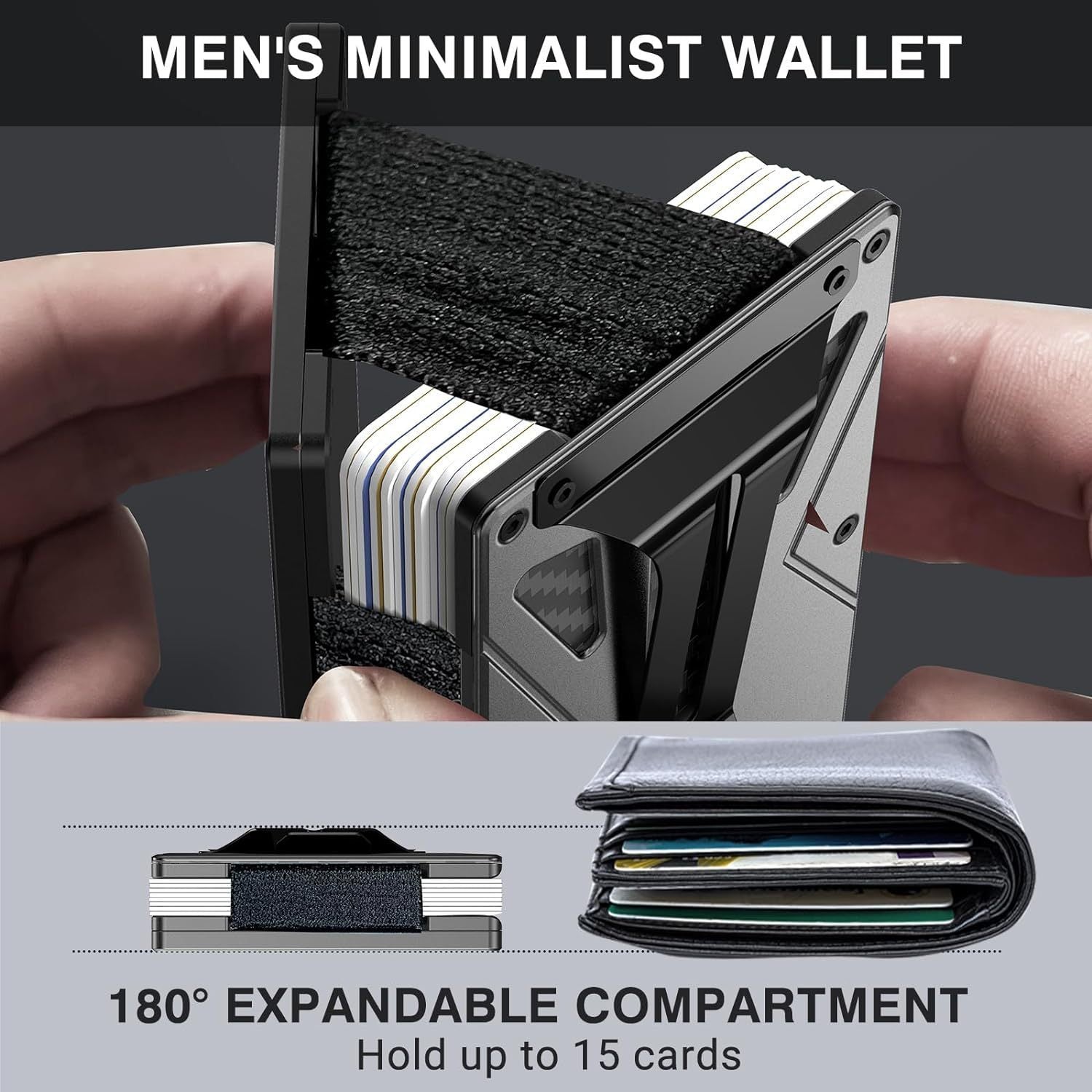 RFID Anti-Theft Metal Wallet with Tracker – Slim, Swipe-Proof Card Holder for Men