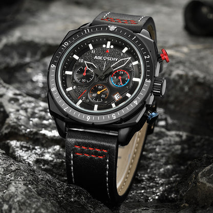 Sporty Multifunction Quartz Watch for Men