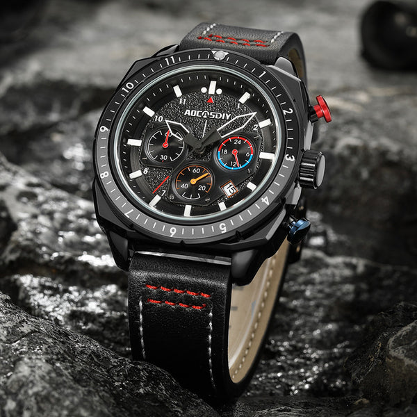 Sporty Multifunction Quartz Watch for Men