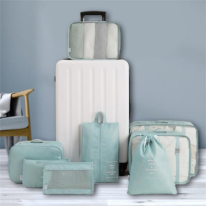 8-Piece Travel Luggage Organizer Set – Packing Cubes for Clothes, Shoes