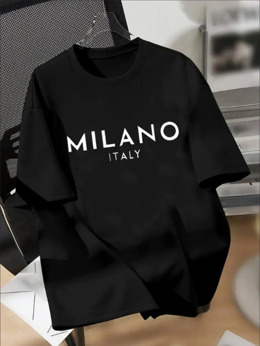 Comfortable Round Neck Short-sleeved T-shirt, Cool Versatile Tee Top For Perfect Summer Clothing