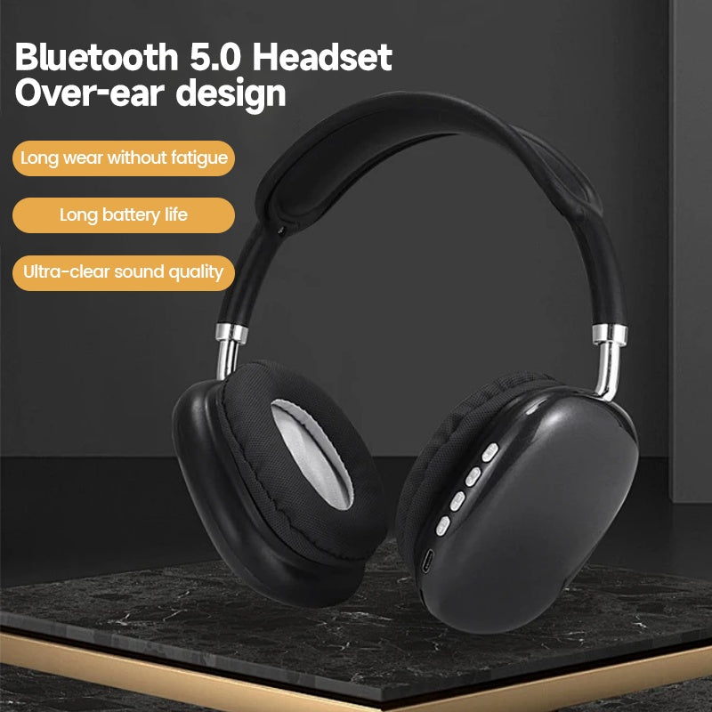 Wireless Bluetooth Headset With Mic Noise Cancelling Earbuds
